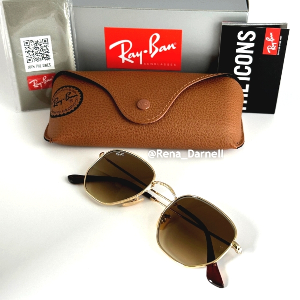 RayBan Hexagonal RB3548N Gradient Brown New - Picture 4 of 16